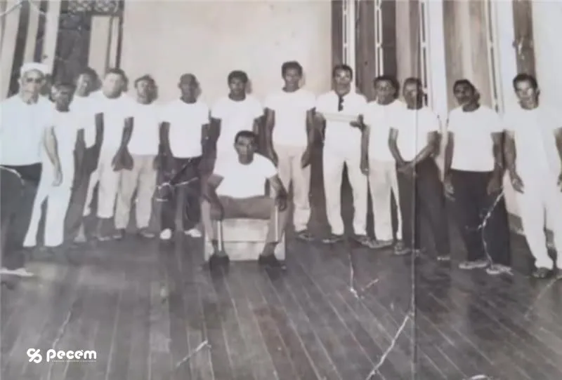 1968 - Membros da Comunidade do Pecém integrantes do grupo de Dança do Côco.