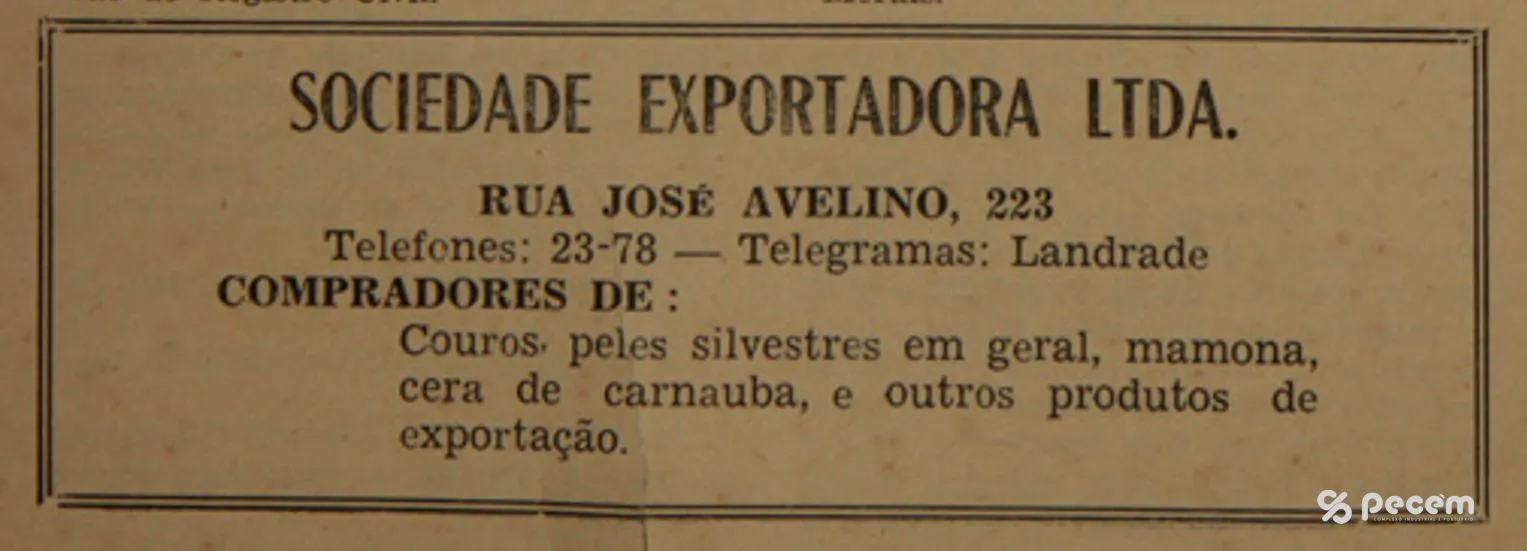 1953 - Propaganda da Empresa Jorge Steiner e Cia Ltda de importação e exportação  - Almanaque do Ceará