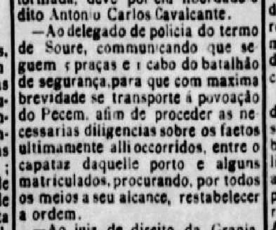 Recorte de texto de jornal