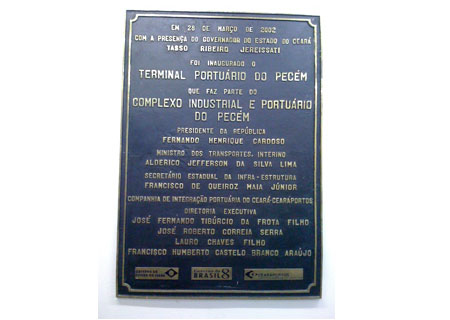 2002 - Placa de inauguração