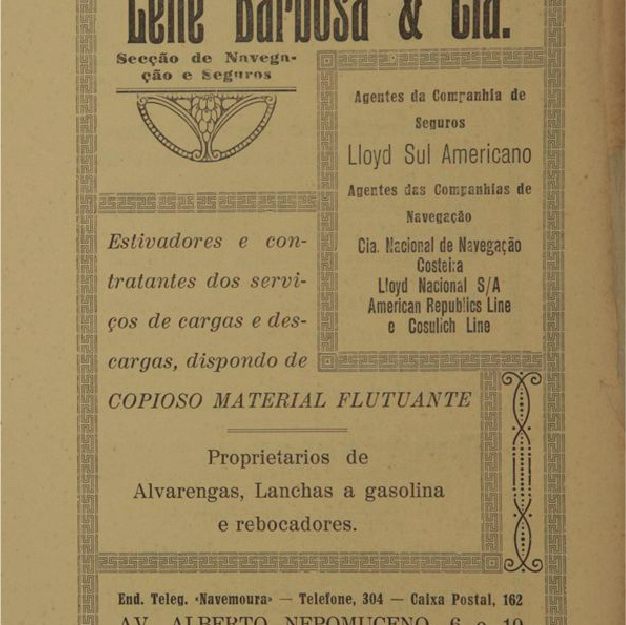 1938 - Propaganda da Leite Barbosa e Cia no Almanaque do Ceará